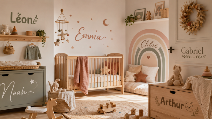 15 idées de stickers prénom personnalisé pour une chambre bébé tendance