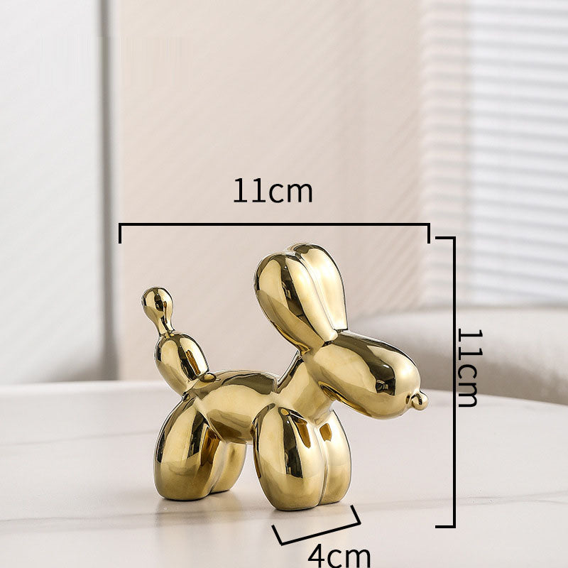 Statuette Chien Ballon – Style Nordique Luxe & Finition Électrolytique