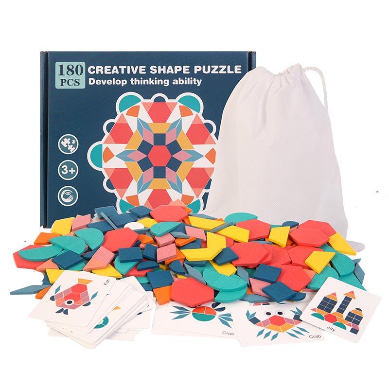 Puzzle Géométrique 180 Pièces – Jeu d’Éveil pour Bébés et Jeunes Enfants
