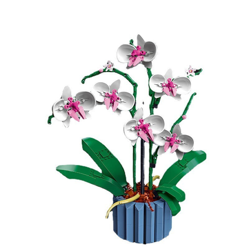 Bouquet de Fleurs en Briques – Puzzle Floral Orchidée