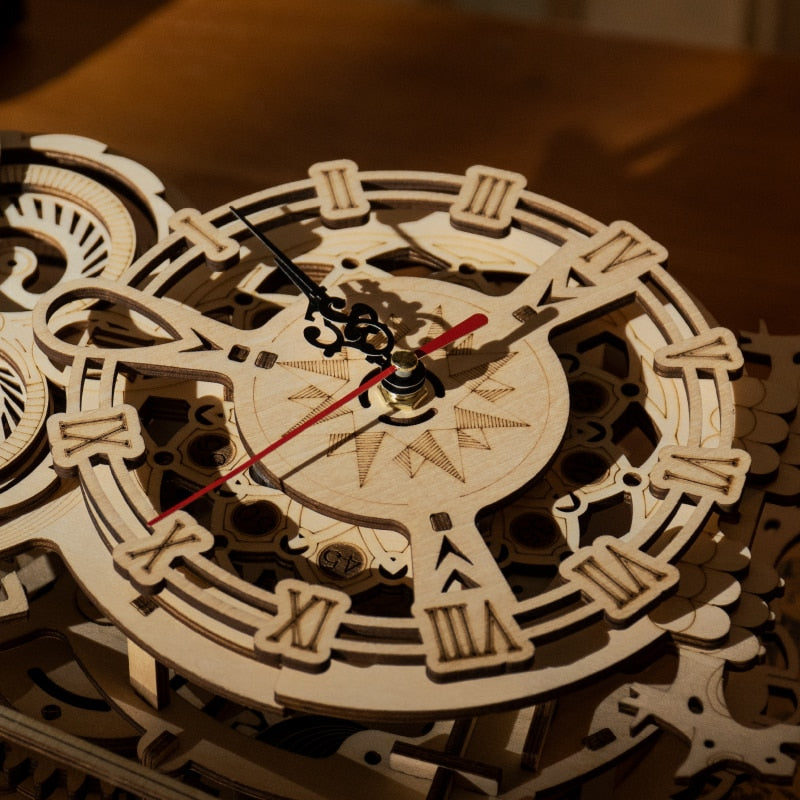 Puzzle 3D DIY en Bois – Horloge Hibou à Assembler