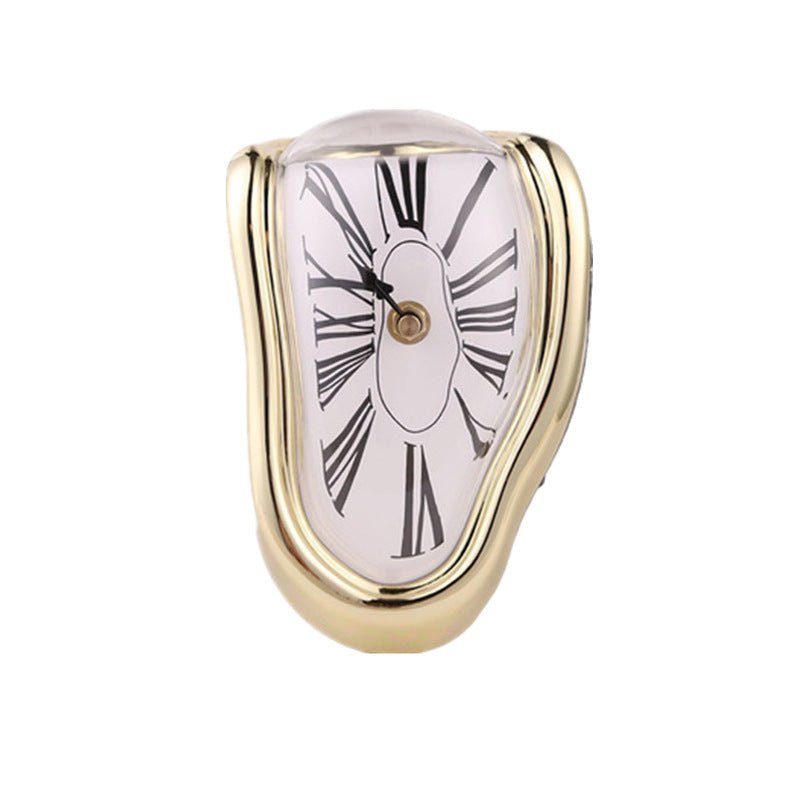 Horloge Déco Fondue – Style Surréaliste & Vintage avec Chiffres Romains