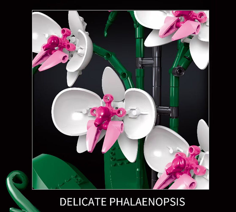Bouquet de Fleurs en Briques – Puzzle Floral Orchidée