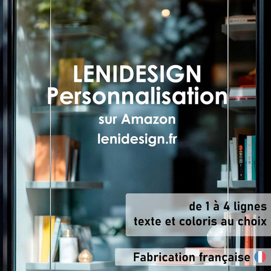 Professional Custom Text Sticker – 1 to 4 Lines – Width 30, 50, 80 or 120 cm – Window, Office, Door Signage – ORACAL 651 Vinyl – Made in France