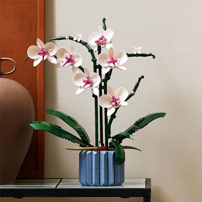 Bouquet de Fleurs en Briques – Puzzle Floral Orchidée