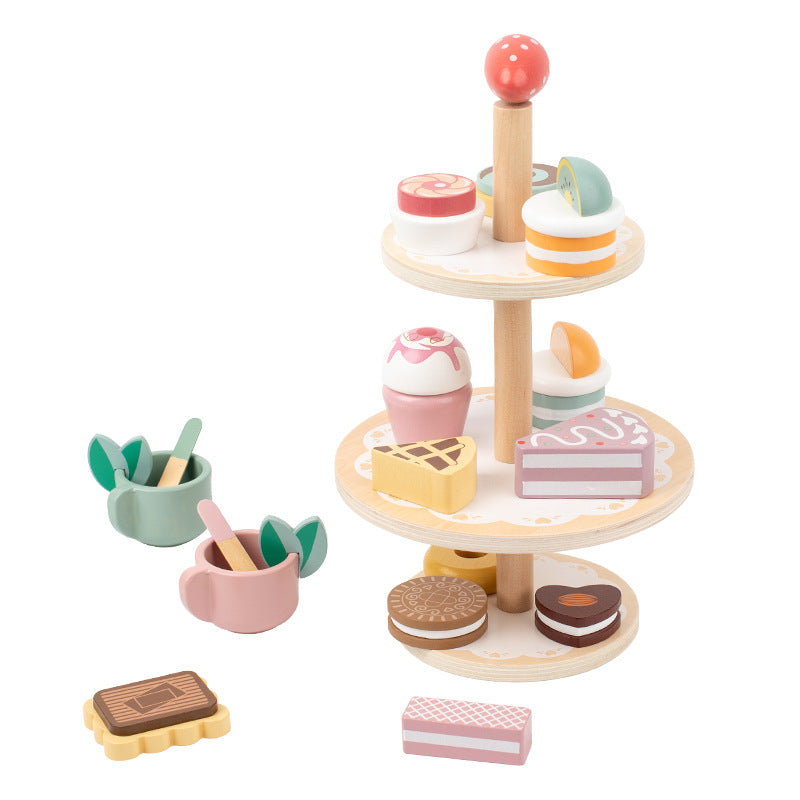 Service à gâteaux en Bois pour Enfants – Jeu d’Imitation Éducatif et Créatif
