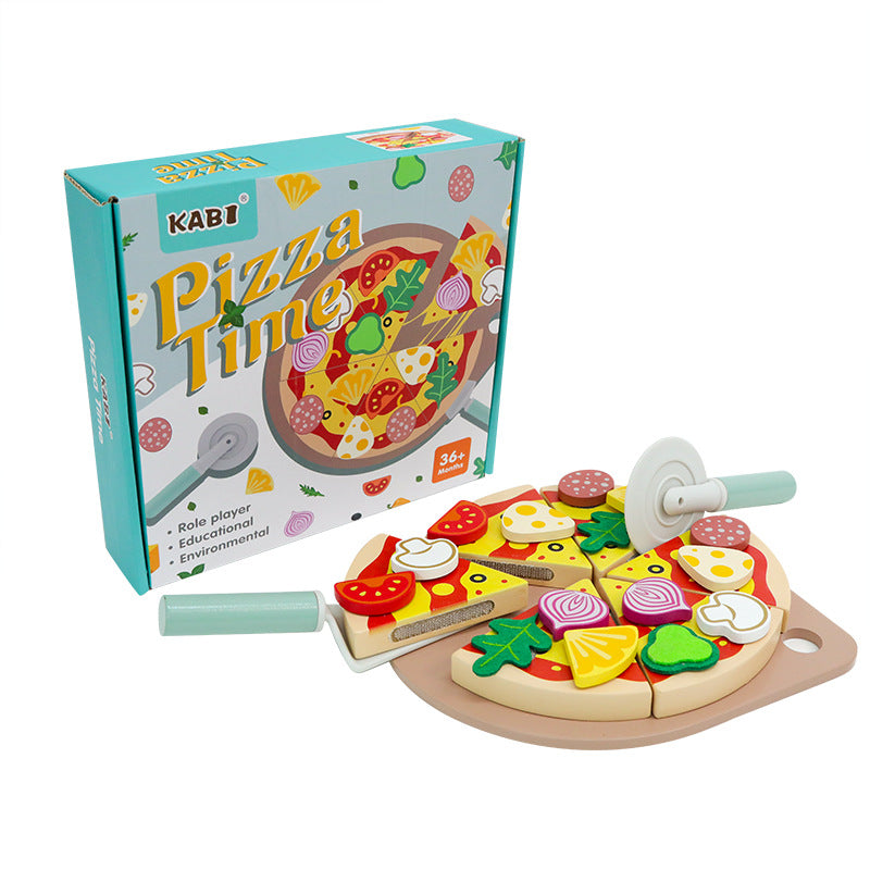 Jouet Pizza en Bois – Jeu d’Imitation Éducatif