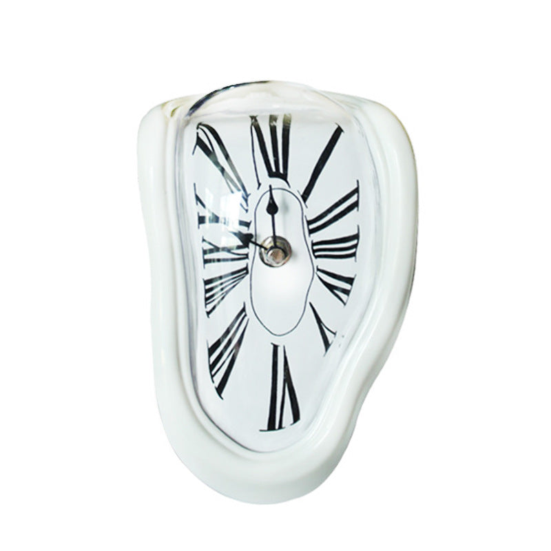 Horloge Déco Fondue – Style Surréaliste & Vintage avec Chiffres Romains