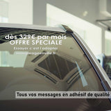 Sticker Texte Personnalisé Professionnel – 1 à 4 Lignes – Largeur 30, 50, 80 ou 120 cm - Signalétique Vitrine, Bureau, Porte – Vinyle ORACAL 651 – Made in France