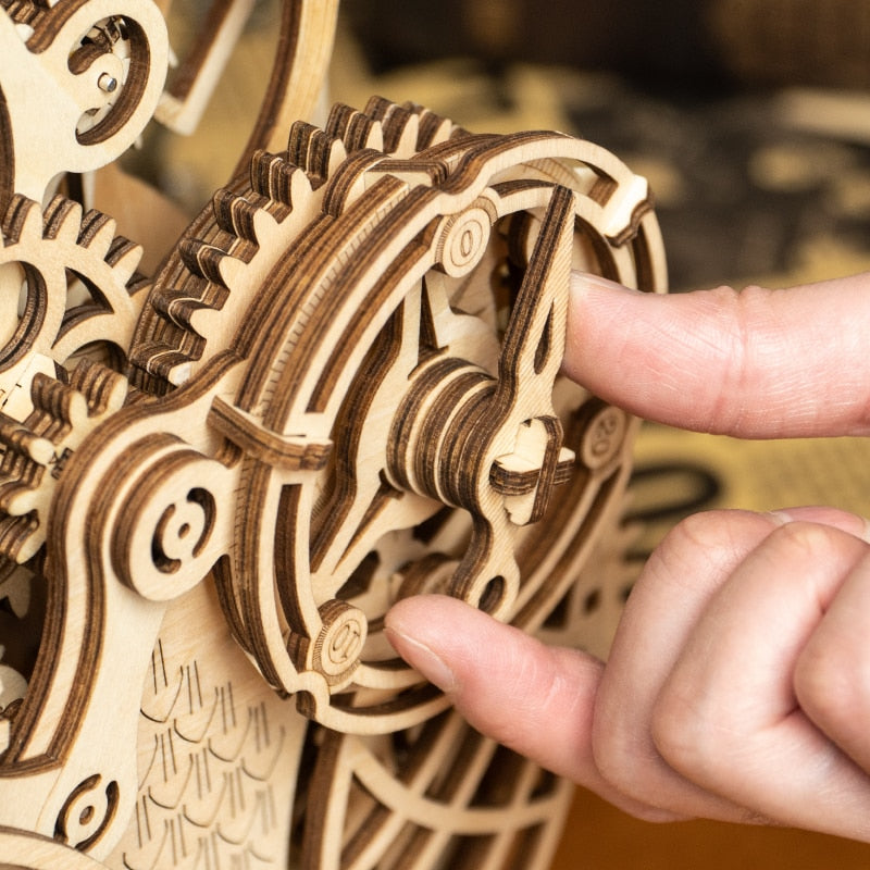 Puzzle 3D DIY en Bois – Horloge Hibou à Assembler