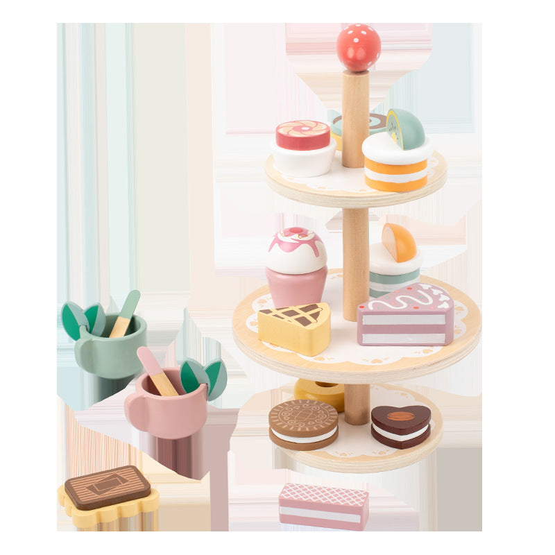 Service à gâteaux en Bois pour Enfants – Jeu d’Imitation Éducatif et Créatif