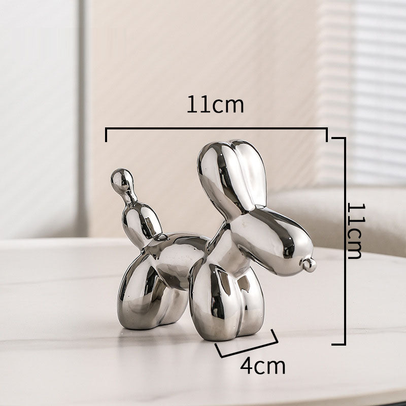 Statuette Chien Ballon – Style Nordique Luxe & Finition Électrolytique