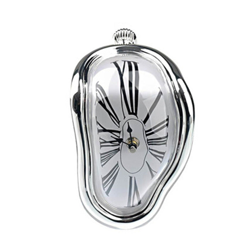 Horloge Déco Fondue – Style Surréaliste & Vintage avec Chiffres Romains