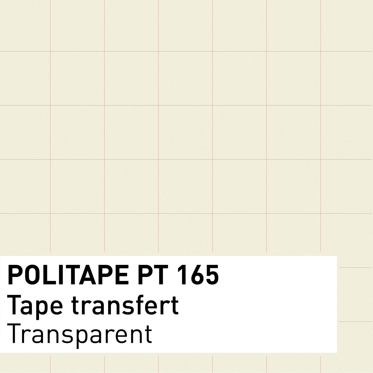 Poli-Tape PT 165 – Lot de 3 feuilles 30×30 cm - Film de transfert transparent pour vinyle adhésif