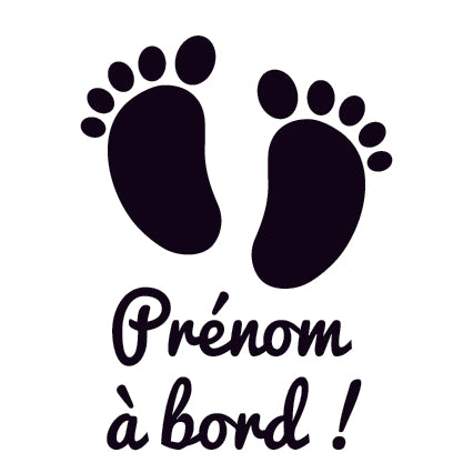 Lenidesign.fr | Autocollant Voiture Bébé Enfant à Bord Personnalisé Prénom Vinyle