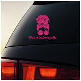 „Schick und ungezähmt“-Sticker V2 – Sticker für starke und stylische Frauen – Humorvoll – Girlpower