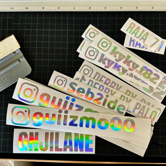 Sticker Instagram personnalisé pour voiture & moto 🔥