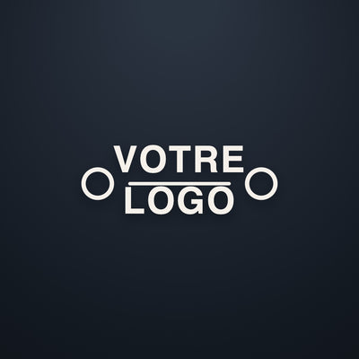 Logo d'entreprise découpé à la forme en PVC expansé blanc