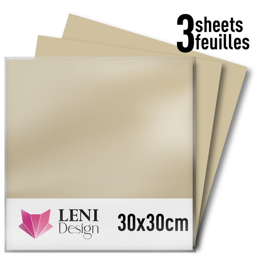 Vinyle adhésif ORACAL 651 Brillant – Lot de 3 feuilles 30×30 cm - Beige