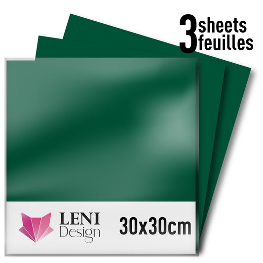 Vinyle adhésif ORACAL 651 Brillant – Lot de 3 feuilles 30×30 cm - Vert forêt