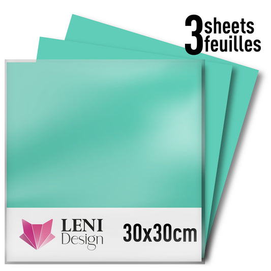 Vinyle adhésif ORACAL 651 Brillant – Lot de 3 feuilles 30×30 cm - Menthe