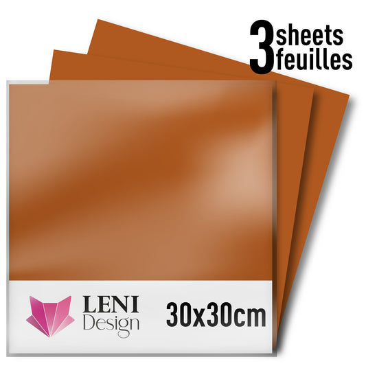 Vinyle adhésif ORACAL 651 Brillant – Lot de 3 feuilles 30×30 cm - Noisette