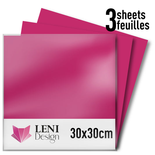 Vinyle adhésif ORACAL 651 Brillant – Lot de 3 feuilles 30×30 cm - Rose