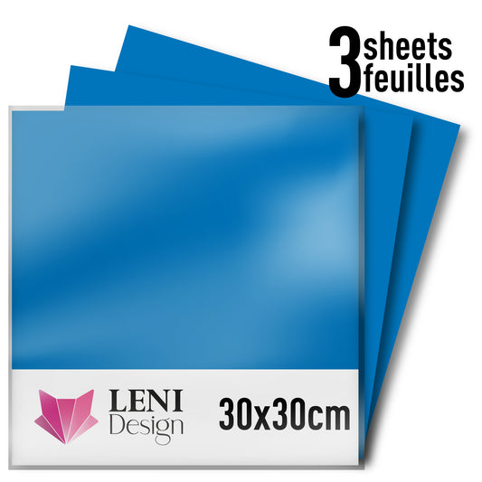 Vinyle adhésif ORACAL 651 Brillant – Lot de 3 feuilles 30×30 cm - Bleu ciel