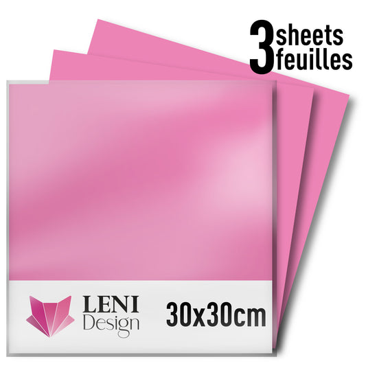 Vinyle adhésif ORACAL 651 Brillant – Lot de 3 feuilles 30×30 cm - Rose clair
