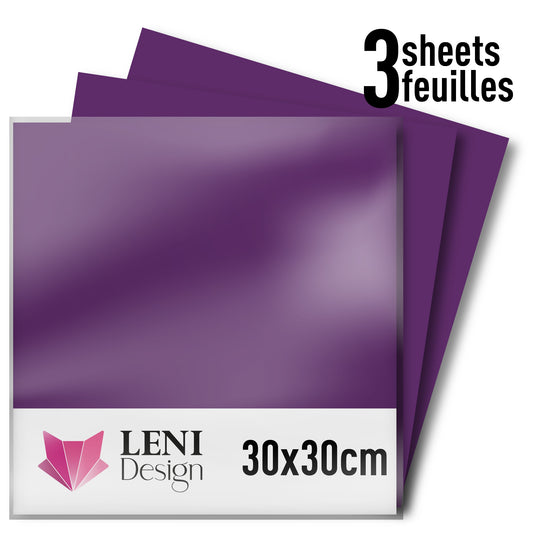 Vinyle adhésif ORACAL 651 Brillant – Lot de 3 feuilles 30×30 cm - Violet