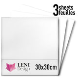 Vinyle adhésif ORACAL 651 Brillant – Lot de 3 feuilles 30×30 cm - Blanc
