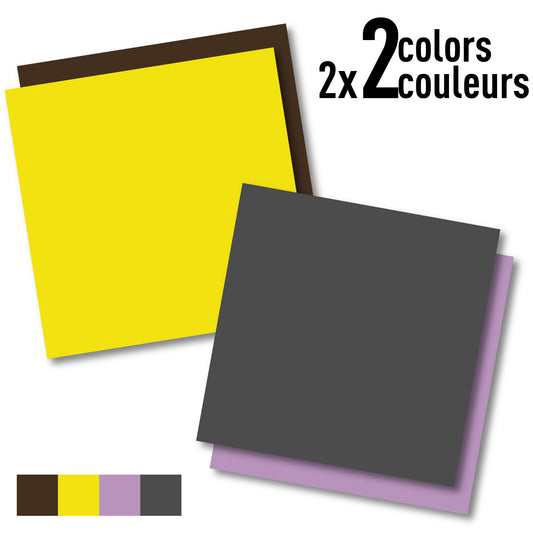 Pack Automne 2025 - Vinyle adhésif professionnel – Lot de 7 feuilles 30×30 cm