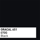 ORACAL 651 Glänzende Klebefolie – 3er-Pack, 30 × 30 cm – Schwarz