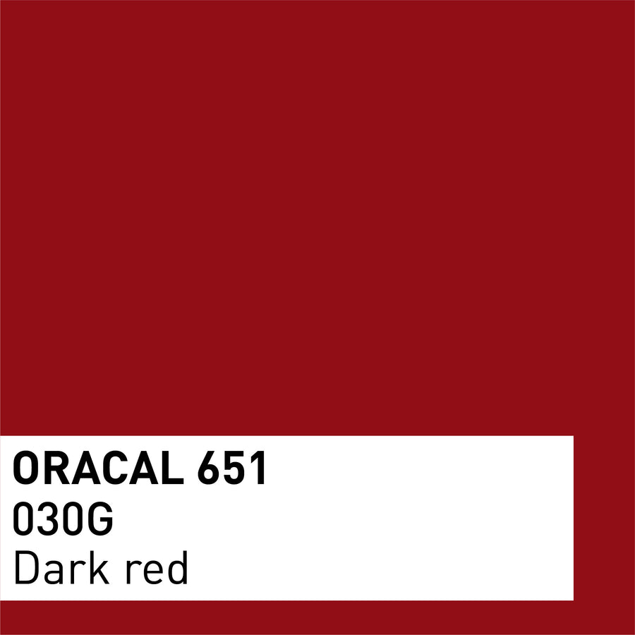 ORACAL 651 Glänzende Klebefolie – 3er-Packung 30×30 cm – Dunkelrot