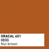 ORACAL 651 Glänzende Klebefolie – 3er-Packung 30×30 cm – Haselnuss