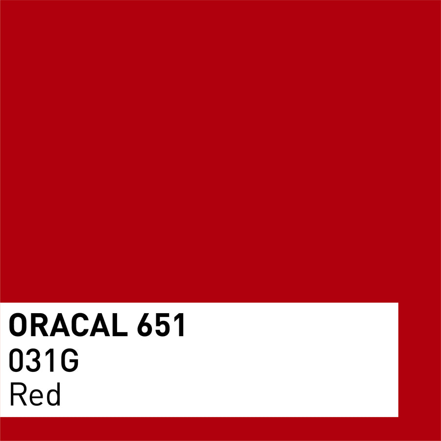 ORACAL 651 Glossy Adhesive Vinyl – Pack of 3 sheets 30×30 cm - Red