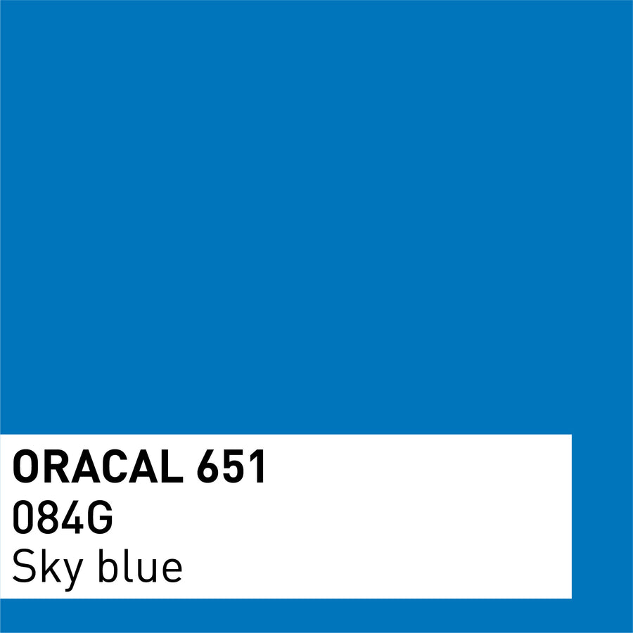 ORACAL 651 Glossy Adhesive Vinyl – Pack of 3 sheets 30×30 cm - Sky Blue