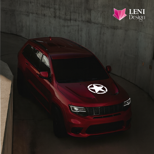 Lenidesign.fr | 2x Stickers Étoile Militaire Détruite 4x4 Off-Road