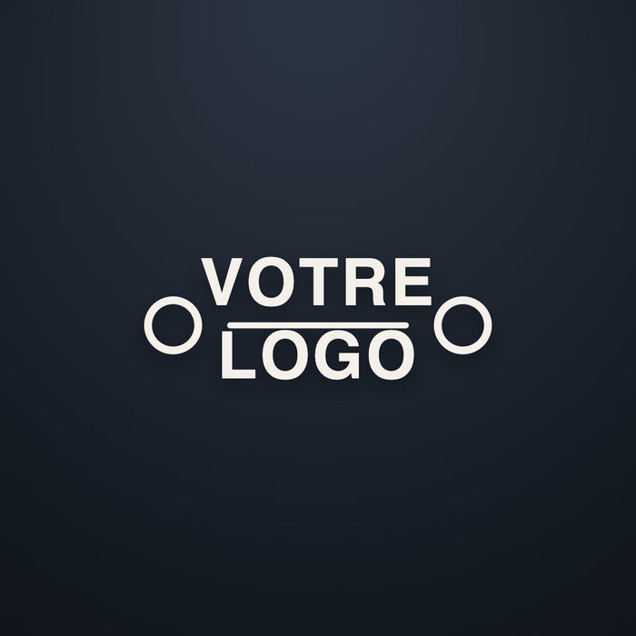 Logo d'entreprise découpé à la forme en PVC expansé blanc