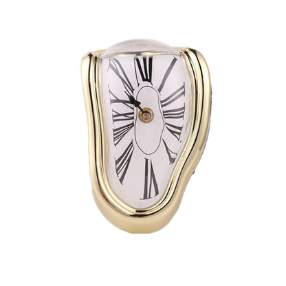 Horloge Déco Fondue – Style Surréaliste & Vintage avec Chiffres Romains