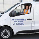 Sticker Texte Personnalisé Professionnel – 1 à 4 Lignes – Largeur 30, 50, 80 ou 120 cm - Signalétique Vitrine, Bureau, Porte – Vinyle ORACAL 651 – Made in France