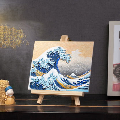 Kit de Peinture 3D DIY - en Relief – La Grande Vague de Kanagawa