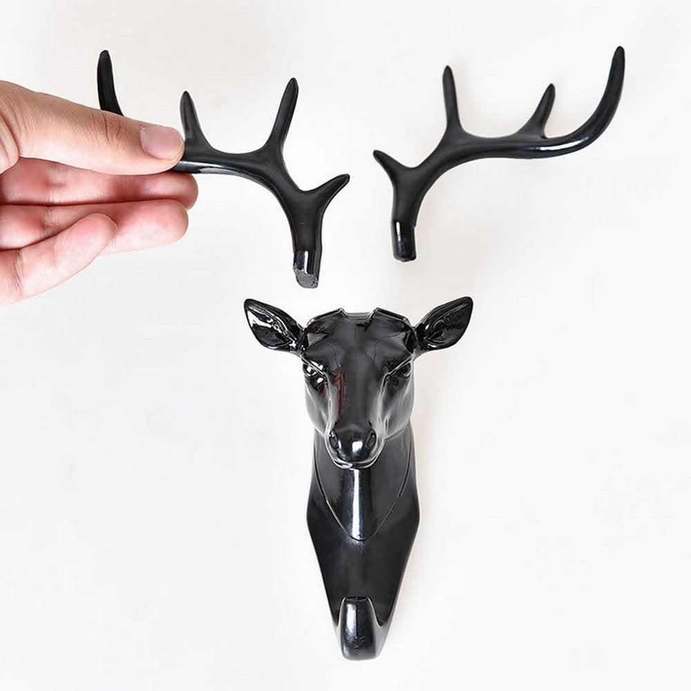 Crochet Mural Tête de Cerf – Antlers 3D Américain Créatif