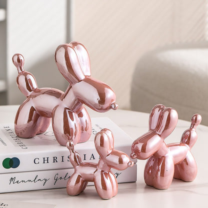 Statuette Chien Ballon – Style Nordique Luxe & Finition Électrolytique