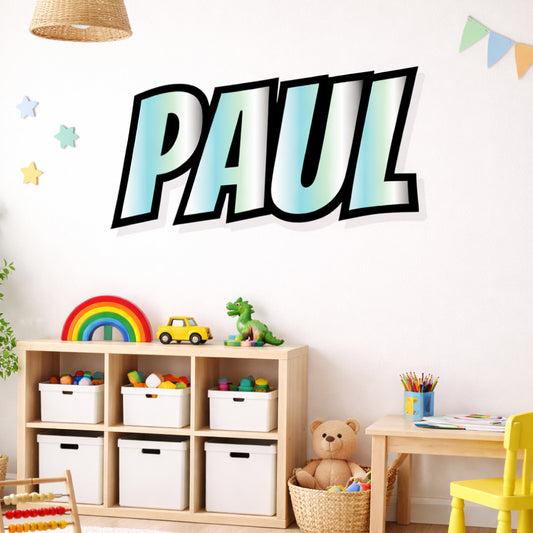Sticker Prénom Personnalisé – Vinyle Adhésif Décoratif 2 Couleurs au choix – Police & Taille – Décoration Murale, Voiture,Accessoires, Chambre Bébé, Porte, Meuble – 10 à 25 cm