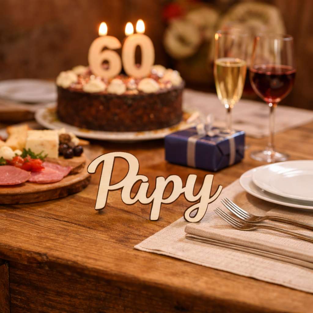 Marque-place personnalisé en bois – Prénom découpé au laser - Hauteur 3cm – Mariage, Baptême, Communion, Anniversaire – Bois de tilleul 4 mm – Fabrication artisanale en Alsace