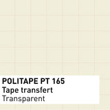 Poli-Tape PT 165 – Lot de 3 feuilles 30×30 cm - Film de transfert transparent pour vinyle adhésif
