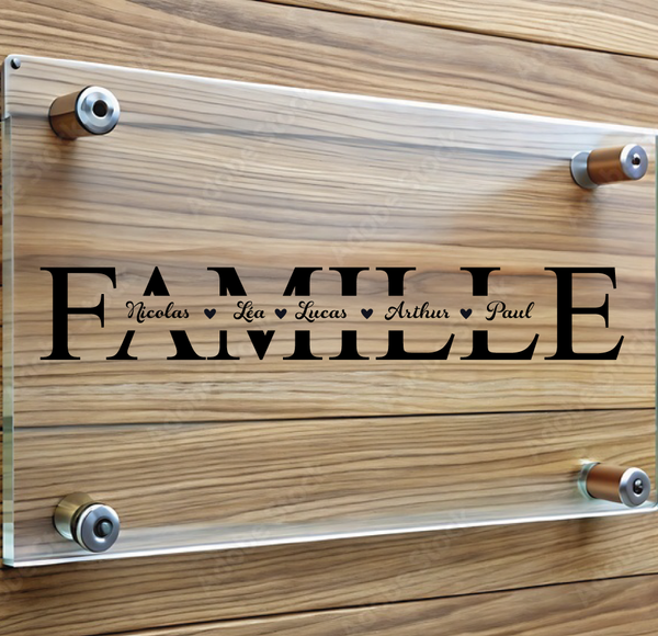 Sticker famille personnalisé mural – décoration murale vinyle