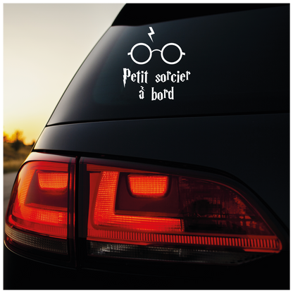 Lenidesign.fr | Sticker Voiture Bébé à Bord Sorcier/Sorcière Personnalisé Prénom
