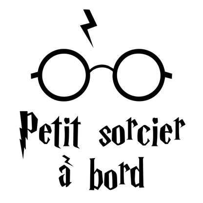 Lenidesign.fr | Sticker Voiture Bébé à Bord Sorcier/Sorcière Personnalisé Prénom